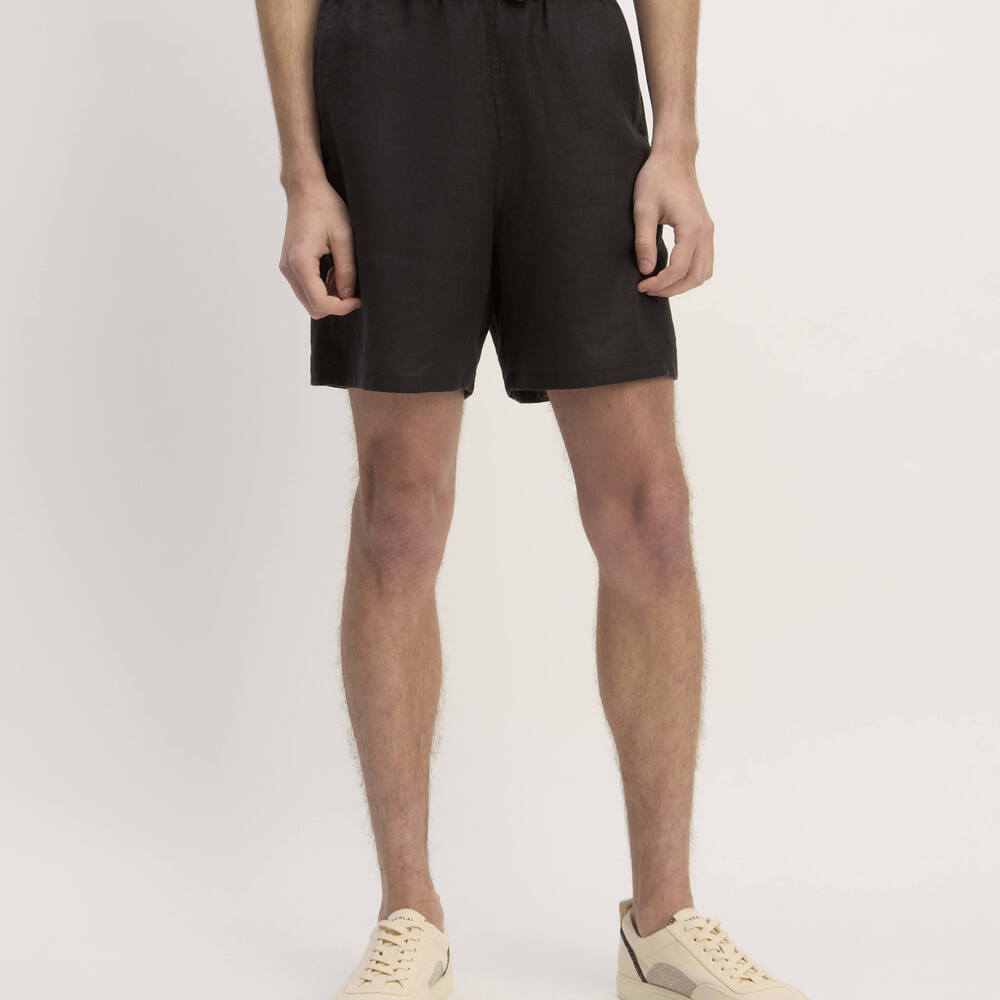 Everlane Men's Linen Easy Short in Black, Size 2XL